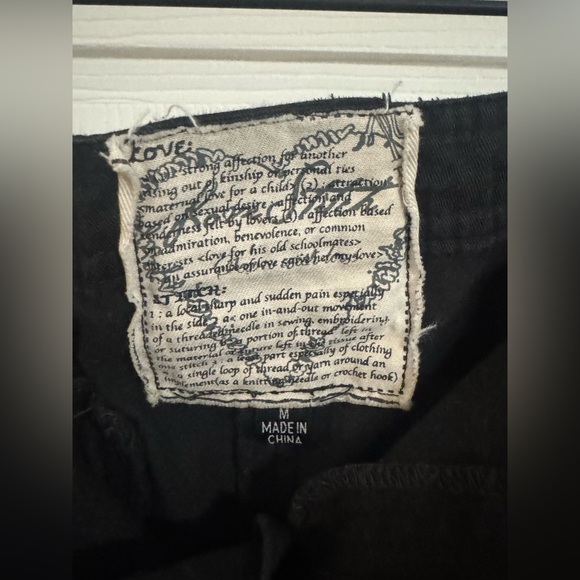 Women’s Black Love Stitch Skirt with Butterfly Buttons - Picture 15 of 15